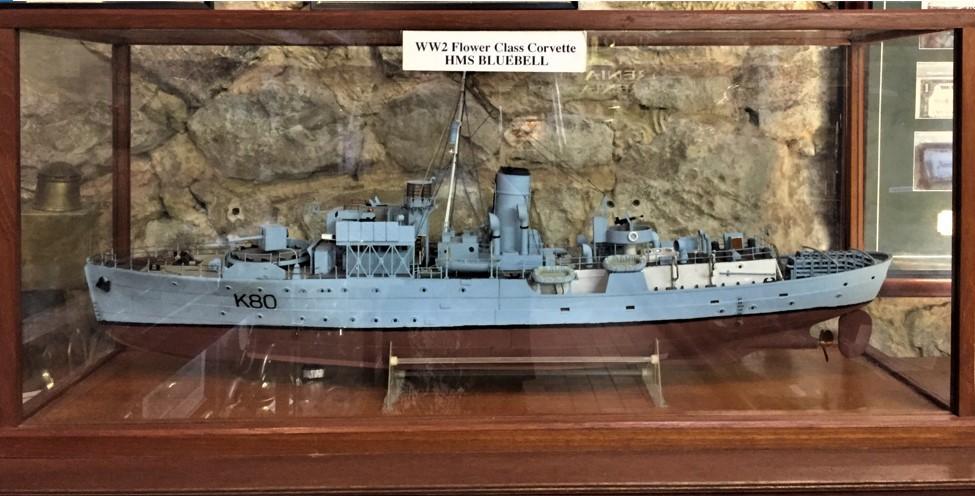 HMS Bluebell ship model