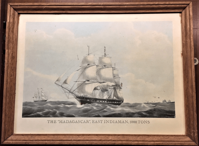 Mystery of SV Madagascar painting of ship at sea